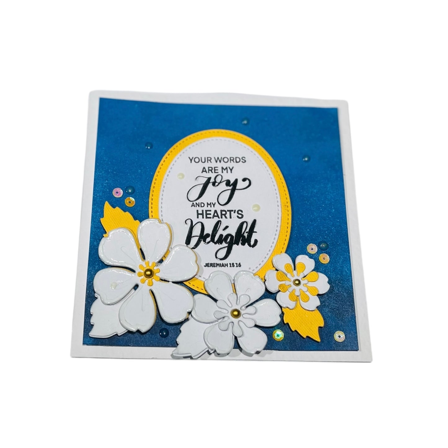 Joyful Greeting Card - Jeremiah 15:16