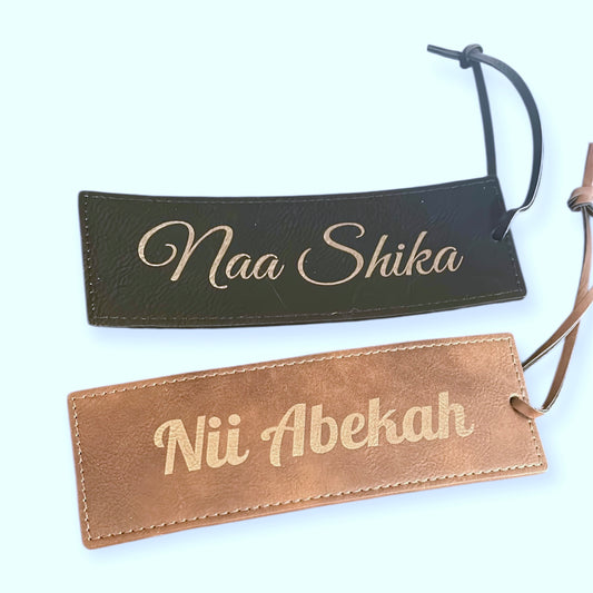 Leather Personalised Bookmarks