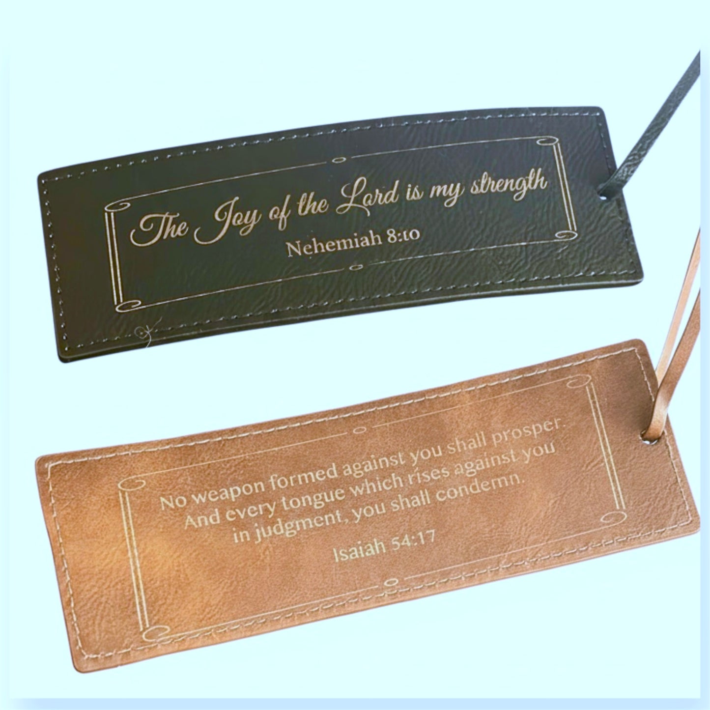 Leather Personalised Bookmarks