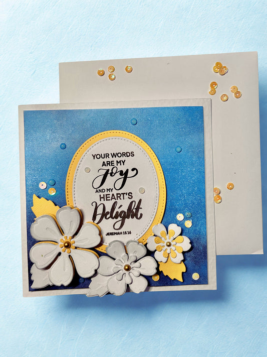 Joyful Greeting Card - Jeremiah 15:16